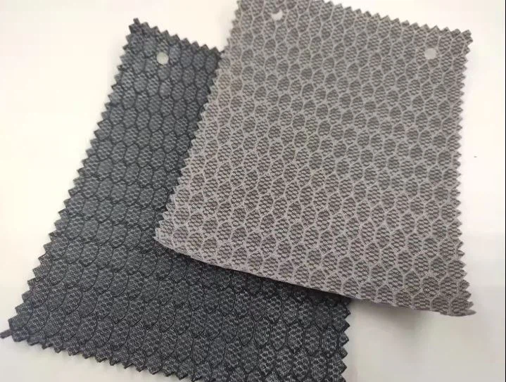 Best-selling Breathable Embossed Polyester Knitted Honeycomb Pattern Fabric Shoe Fabric Mesh Shoe Material