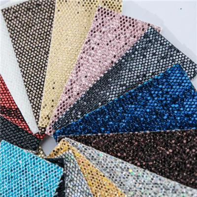Glitter Print Pu műbőr anyag